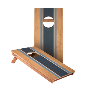 Classic Stripes Natural Wood Blues- 2x Cornhole Borden (30 x 60cm)
